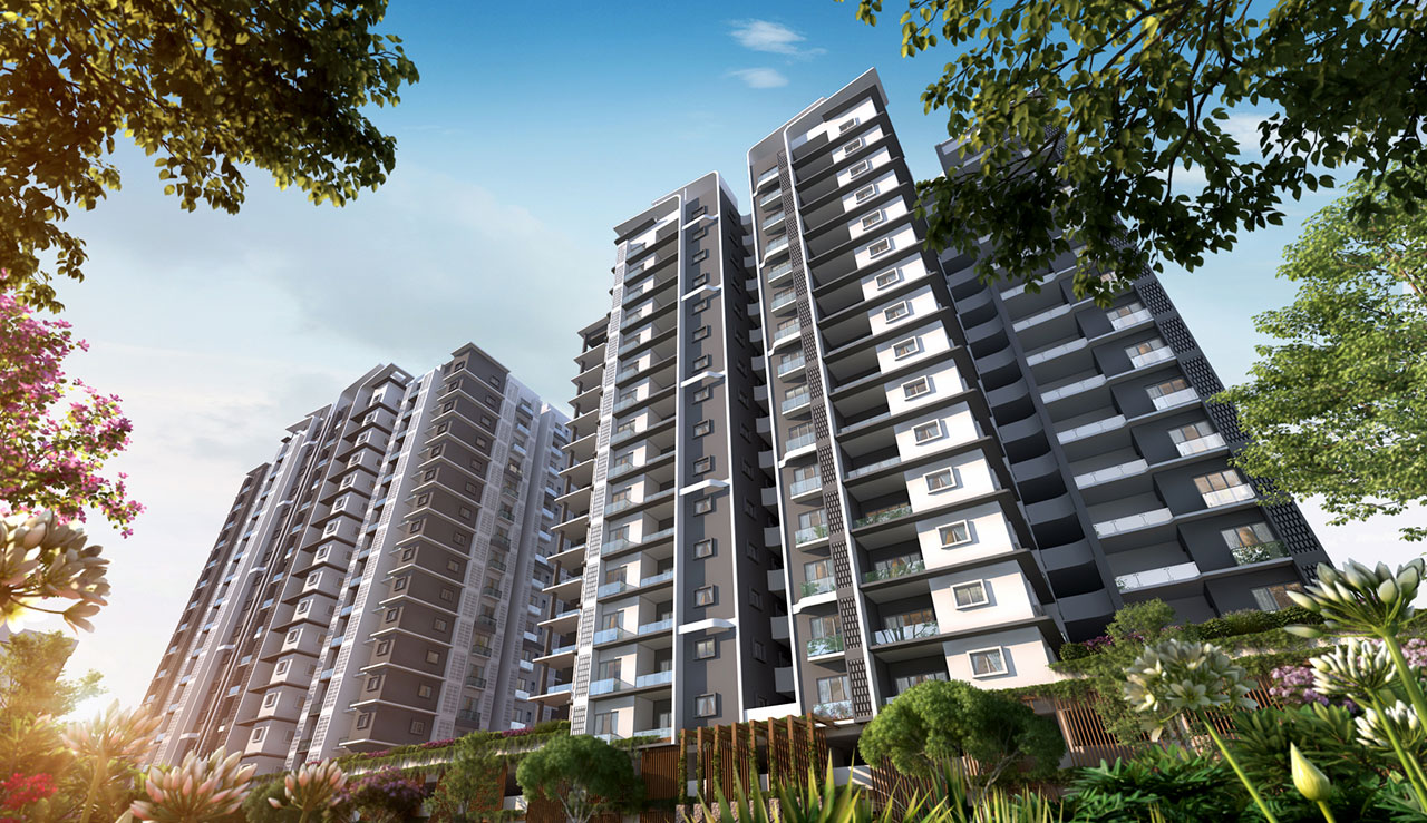 NCC Urban Ivy Towers exterior rendering